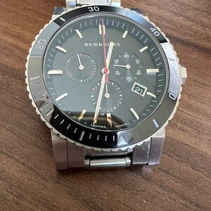 Burberry Black Dial Silver Bracelet Watch authentic